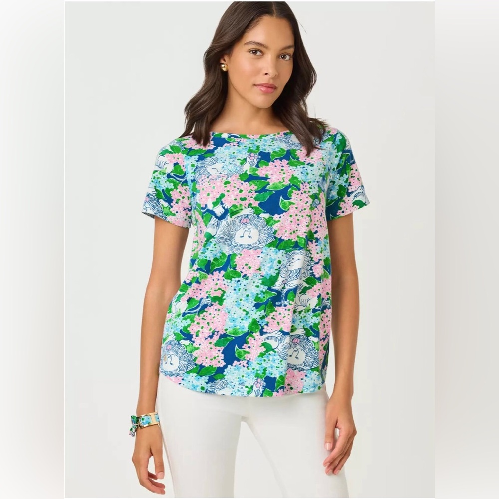 NWT Lilly Pulitzer Key West Top in Lydia The Lion Print Size M